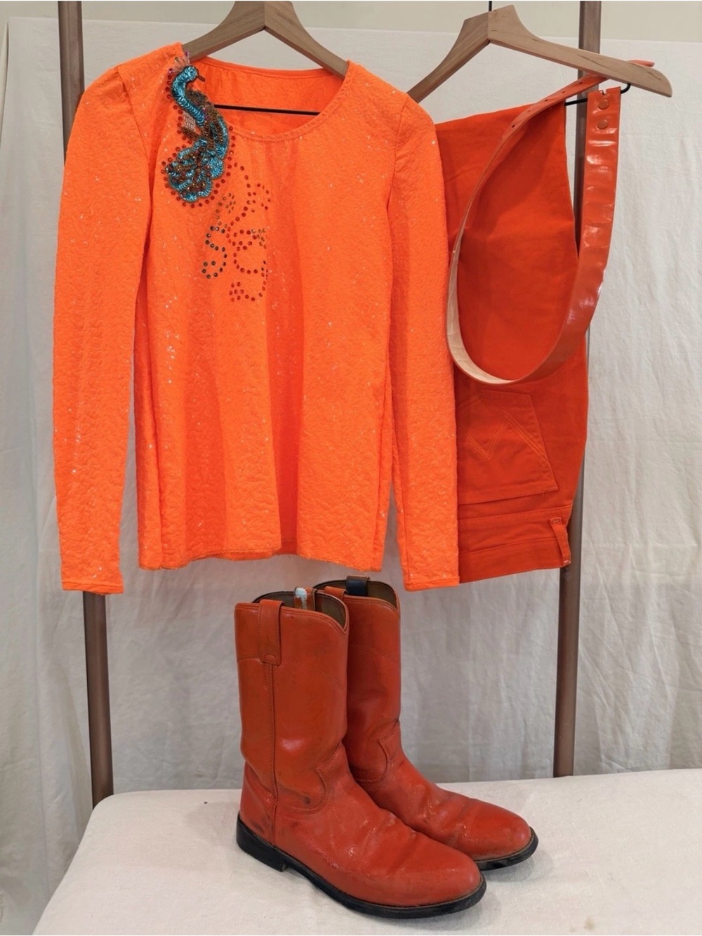 Orange Rodeo Queen Horsemanship Outfit S/M